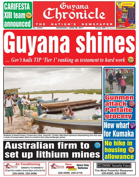 guyana chronicle newspaper issuu